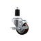 Service Caster 3'' Maroon Poly Swivel 1-1/2'' Expanding Stem Caster with Brake SCC-EX20S314-PPUB-MRN-TLB-112 - alternate 1